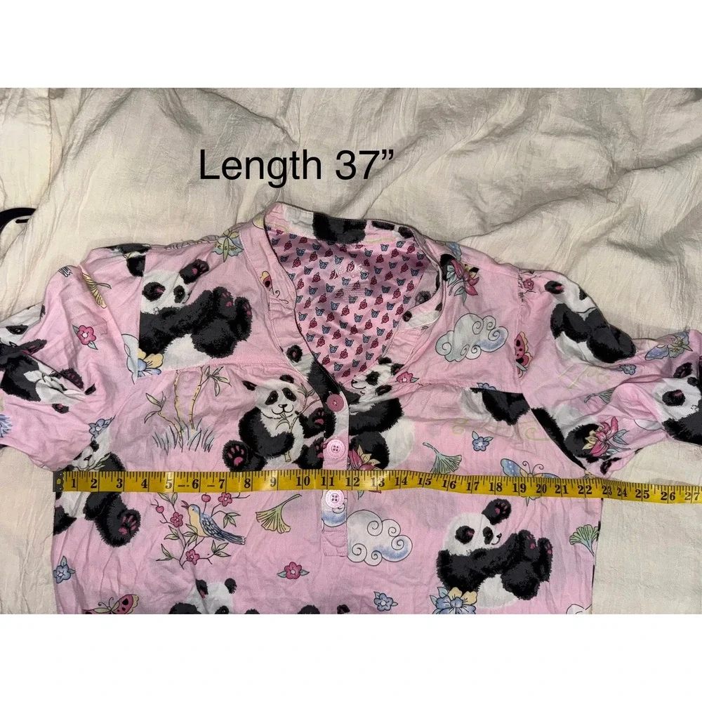 Nick & Nora long sleeve Panda flower ink sleep shirt women's XL - Picture 5 of 5